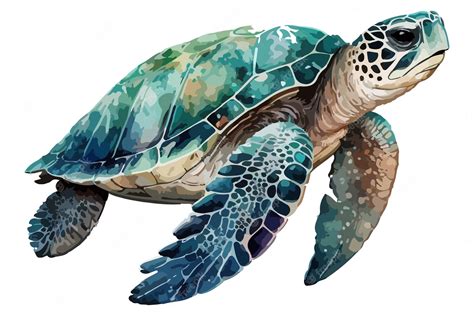 Premium Vector | Watercolor Sea Turtle vector illustration