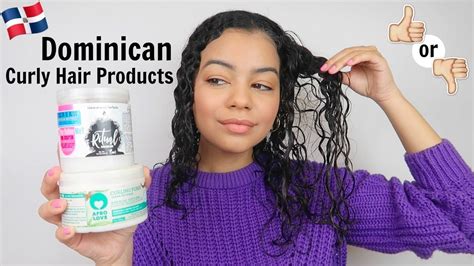 CURLY HAIR ROUTINE USING DOMINICAN PRODUCTS - AFROLOVE & RITUAL BOÉ COSMETICS - YouTube