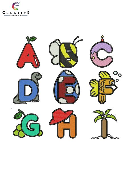 Alphabet Letters Embroidery Fonts Designs Font T-shirt Machine ...