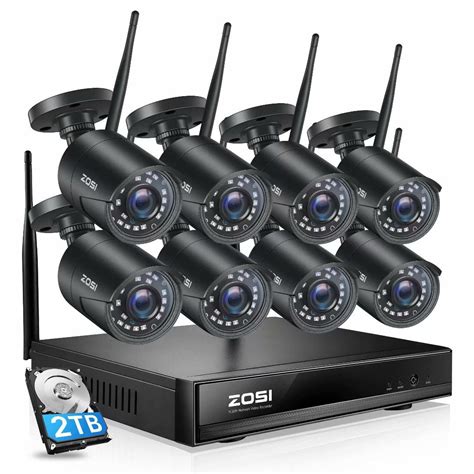 ZOSI 8CH 1080P Wireless Security Cameras System With 2TB Hard Drive,H ...