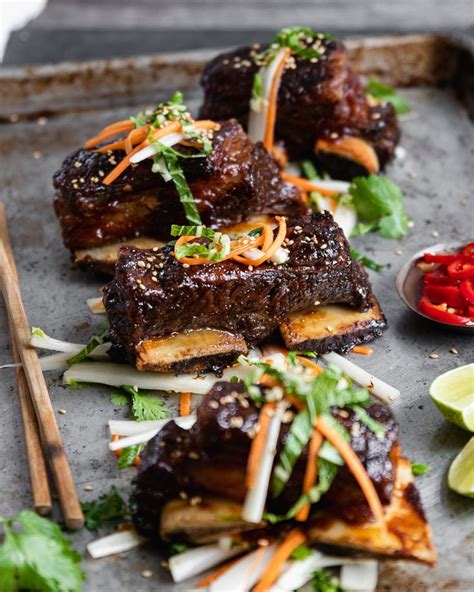 Oven Roasted Beef Short Ribs with Asian Slaw