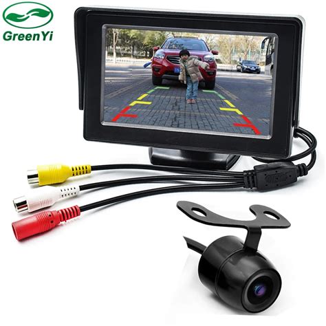 2in1 4.3 Inch Car Parking Monitor Car TFT LCD Video Monitor With Front ...