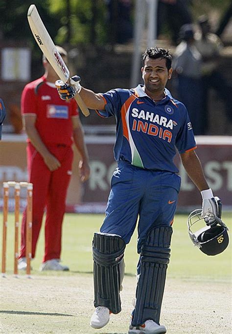 Rohit Sharma celebrates his maiden ODI century | ESPNcricinfo.com