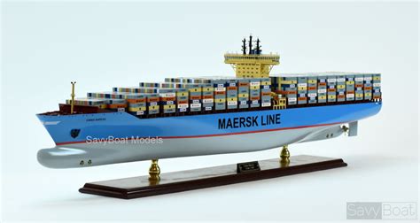 Emma Maersk Container Ship 40" - Handcrafted Wooden Model Boat