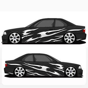 Flames Car Livery Decals Wrap for ANY Car Vehicle Side Graphics ...