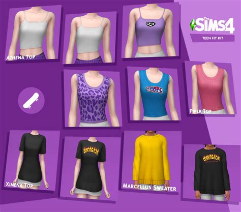 TEEN FIT KIT at Vikai » Sims 4 Updates