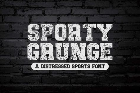 Sporty Grunge Font - Dafont Free