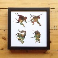 TMNT Silhouette Comic Wall Art Picture - Folksy