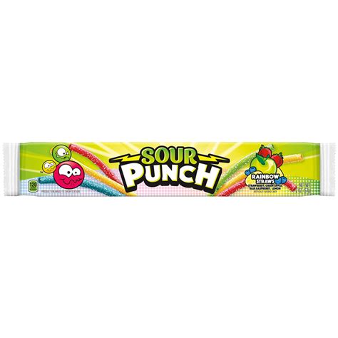 Sour Punch Rainbow Candy Straws 57 g – Snaxies