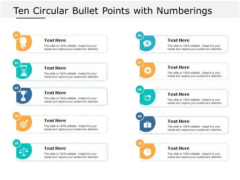 Ten Circular Bullet Points With Numberings | PPT Images Gallery | PowerPoint Slide Show ...