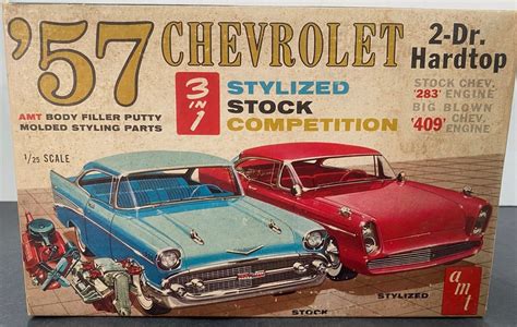 AMT t757 1957 Chevy Bel Air Hardtop 1962? VINTAGE 1/25 McM Niob | eBay