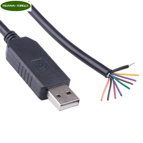 USB to RS232 Serial 9 Wires Cable Pinout FTDI Chip Driver Port Communication Adpater Converter ...