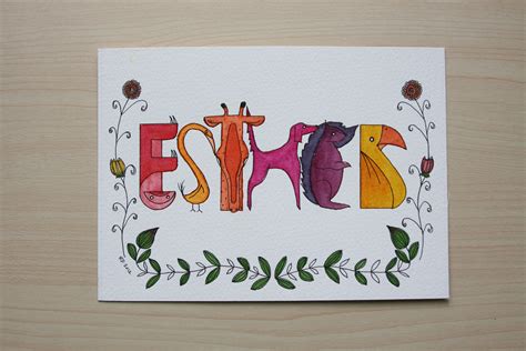 Name Illustration - Esther on Behance