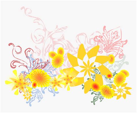 Png Flowers - Bunga Vektor Warna Kuning, Transparent Png , Transparent Png Image - PNGitem