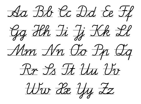 Cursive Letters Capital And Lowercase English Cursive Alphabet, Capital Cursive Letters, Cursive ...