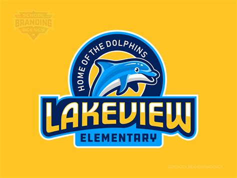 Lakeview Elementary School Dolphin Mascot Logo by School Branding Agency on Dribbble