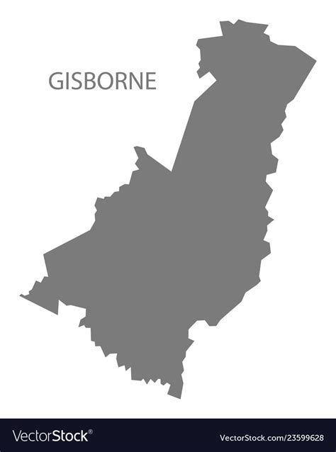 Gisborne new zealand map grey Royalty Free Vector Image