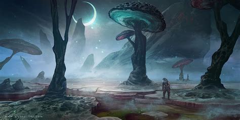 Alien Landscape 02 by AlynSpiller on DeviantArt | Fantasy landscape, Alien landscape concept art ...