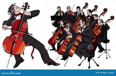 Classical Orchestra Vector Illustration | CartoonDealer.com #41141646