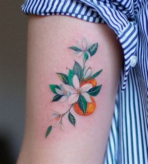 Orange Flower Tattoo