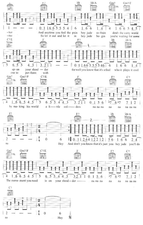 Hey Jude by The Beatles Guitar Tabs Chords Sheet Music Free | LearnGuitarsOnline.com