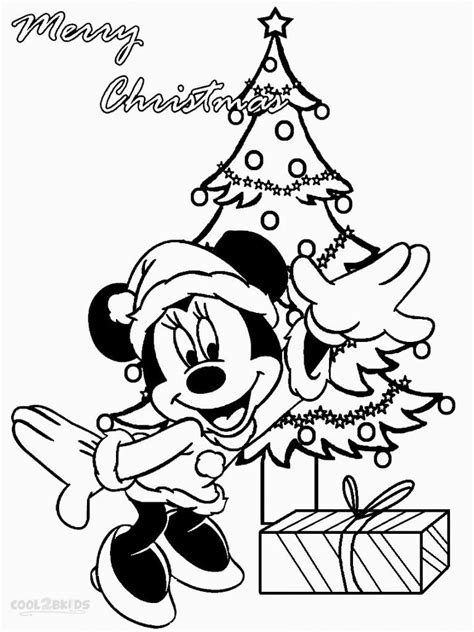 Mickey & Minnie Christmas Tree Coloring Pages Collection | Minnie mouse ...