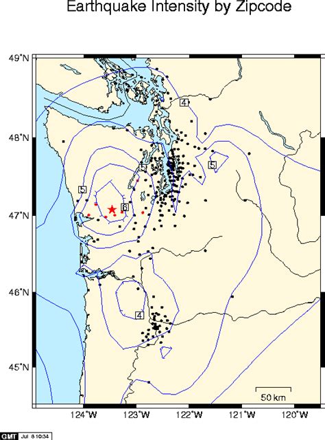 Earthquake Intensity Map