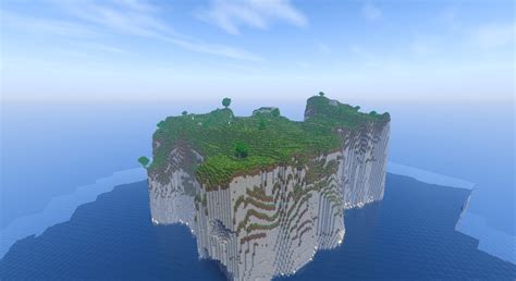 Large plug and play cliff island Minecraft Map