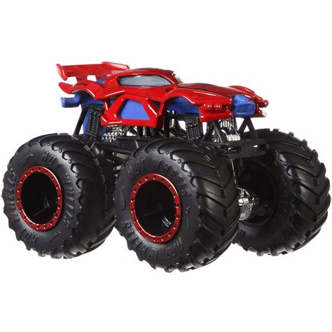 Hot Wheels Monster Trucks Marvel Spiderman 1:24 Scale Die-Cast Toy Truck Play Vehicle ...