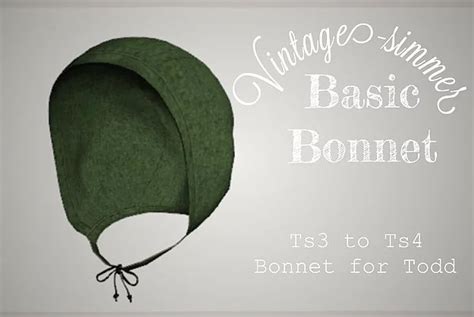 Basic Bonnet | Vintage Simmer | Sims 4, Bonnets, Sims mods