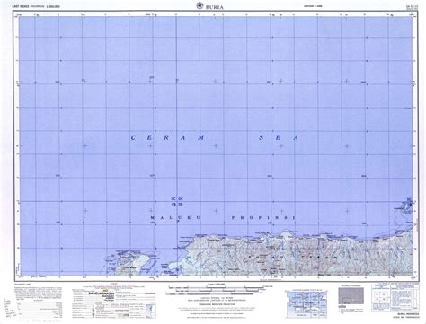 TAKJUB INDONESIA: Peta Topografi Pulau Seram tengah utara skala 250k