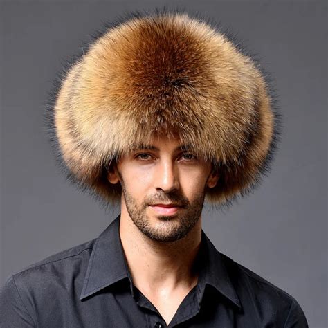 2016 100/100 natural fox fur hat male outdoor genuine leather cap fox fur hat lei feng autumn ...