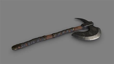 two-handed medieval axe - 3D model by Kadyrov_Rifat [402f06d] - Sketchfab