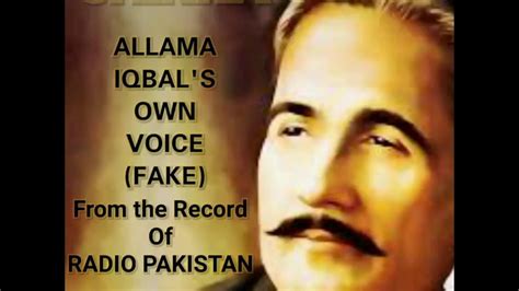 SHIKWA ALLAMA IQBAL'S OWN VOICE (FAKE) from the Record of RADIO PAKISTAN - YouTube