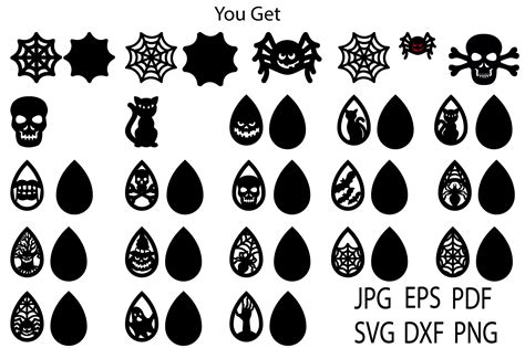 171+ Halloween Earring SVG - Free SVG Cut Files | AppSVG.com | Download ...