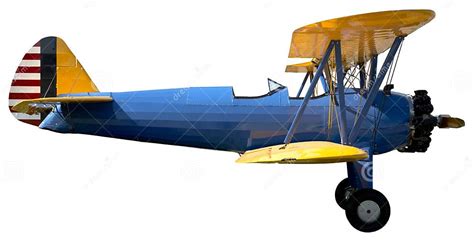 Old Vintage Biplane Aircraft Isolated Stock Image - Image of cockpit, plane: 32755477