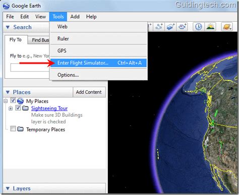 How To Use The Flight Simulator In Google Earth