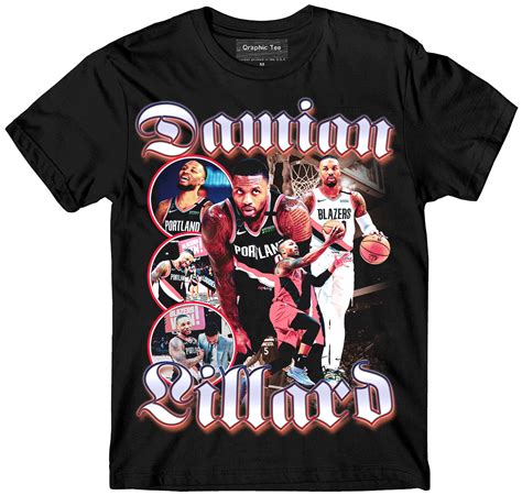 Damian Lillard - crazy bootleg vintage 90s tee | Nba t shirts, Shirts ...