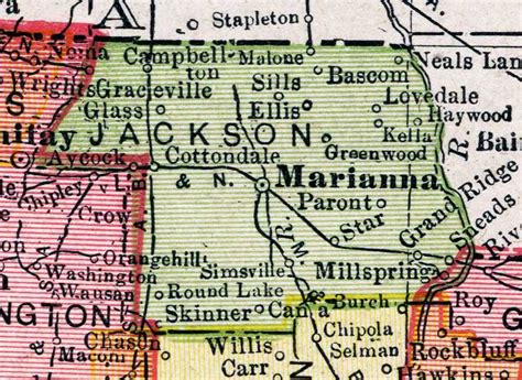 Map of Jackson County, Florida, 1917