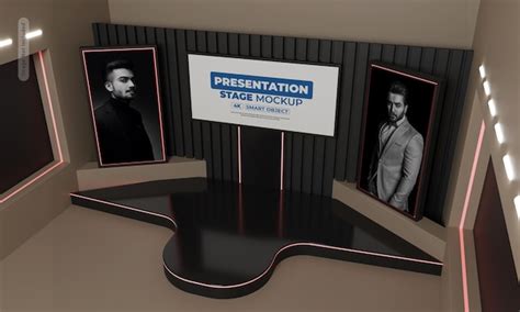 Premium PSD | Presentation stage banner mockup