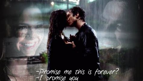 Elena et Damon rain kiss by alexia4256 on DeviantArt