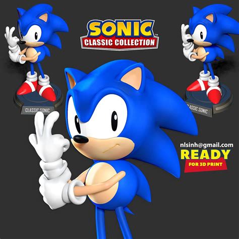 Classic Sonic The Hedgehog - 3D Model by Sinh Nguyen