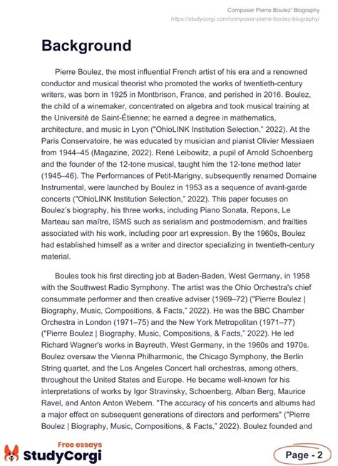 Composer Pierre Boulez' Biography | Free Essay Example