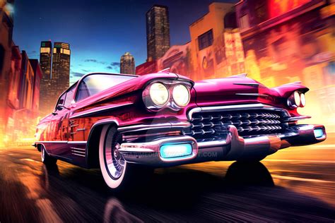 Vintage car on a city street 2 by GabiMedia on DeviantArt