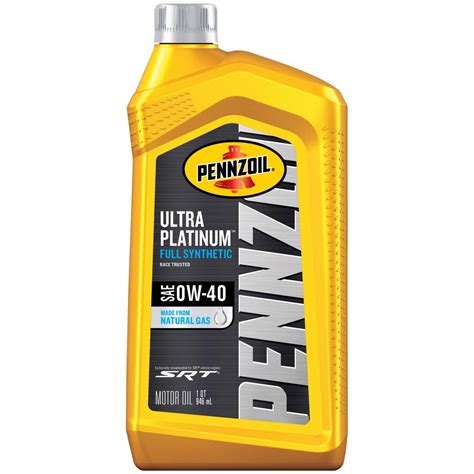 Pennzoil Ultra Platinum 0W-40 Full Synthetic Motor Oil, 1 Quart - Walmart.com - Walmart.com