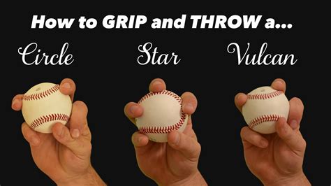 Baseball Pitching Grips [CHANGE UPS] The Circle, Star, and Vulcan - YouTube