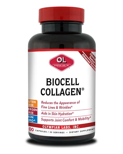 Biocell Collagen® - Hydrolyzed Collagen Pills for Joint, Skin, Hair (100 Capsules) | Olympian Labs