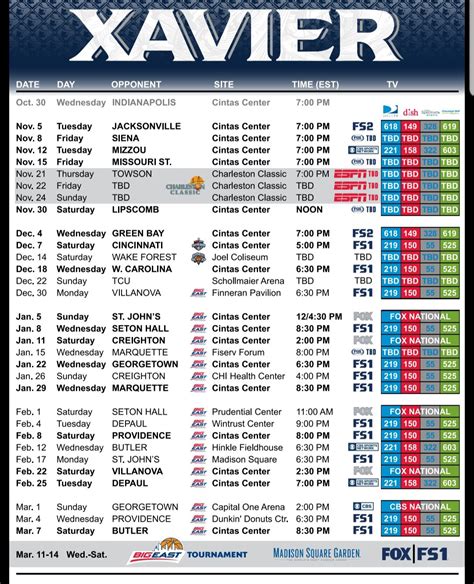 Xavier releases 2019-20 men’s basketball schedule - Banners On The Parkway