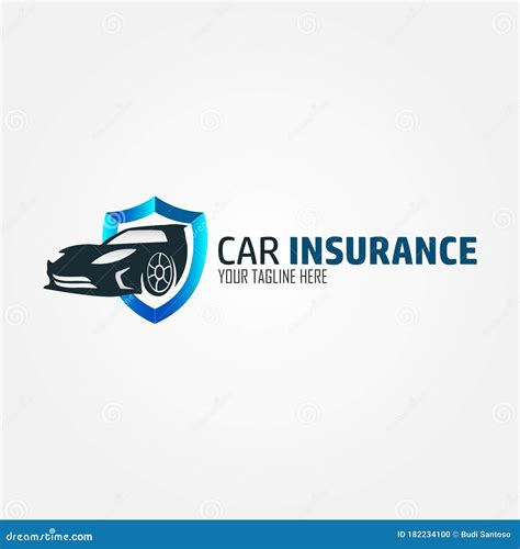 Car Insurance Logo Design, Concept with Car and Shield Stock Vector ...