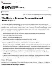 EPA History Resource Conservation and Recovery Act.pdf - An official ...